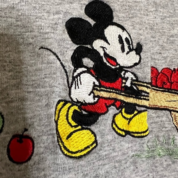 VINTAGE Disney Mickey Mouse Too Cute Mickey & Co Unisex XL Embroidered - Picture 6 of 6